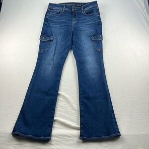 NWT American Eagle Jeans KickBoot Cargo Pocket Women's Size 10